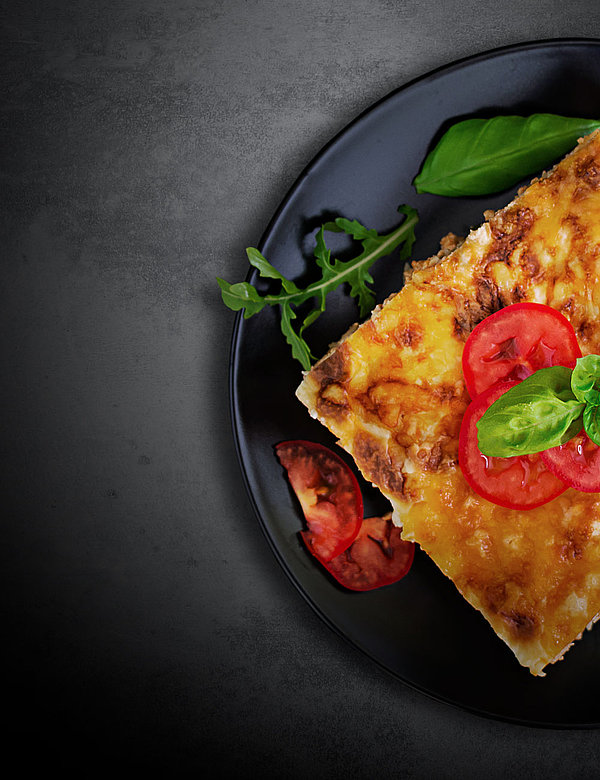 Lasagne  aus der  Mikrowelle