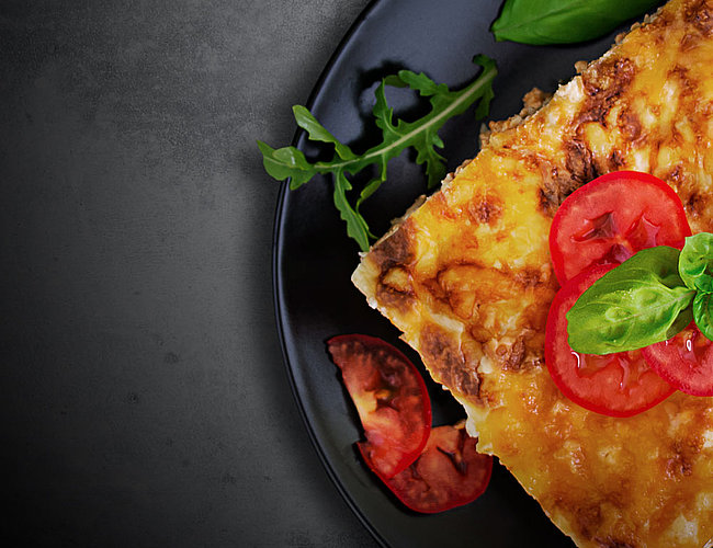 Lasagne  aus der  Mikrowelle